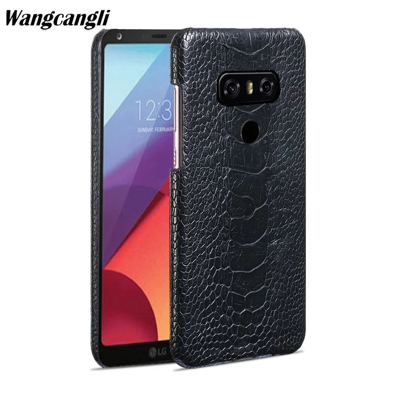 

Wangcangli natural Ostrich foot skin phone case for LG G6 Genuine Leather phone Back shell phone protection case