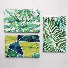 Хлопковая холщовая ткань с рисунком листьев, ручная швейная ткань для дивана, сумки для штор, материал для украшения дома