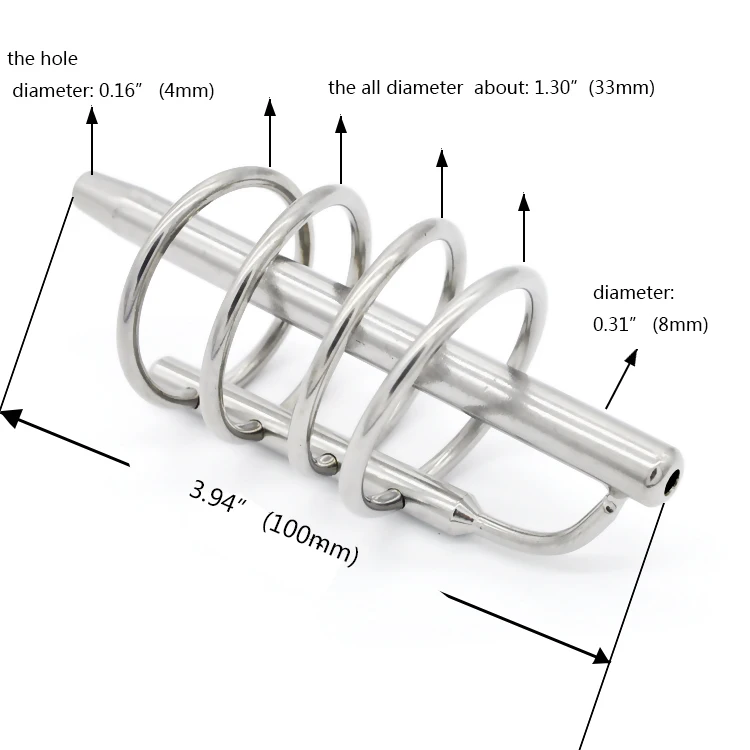 Male Stainless Steel Urethra Catheter with Cock ring,Penis Urinary Plug,Sex Toy,Adult Game,Urethra Stimulate Dilator