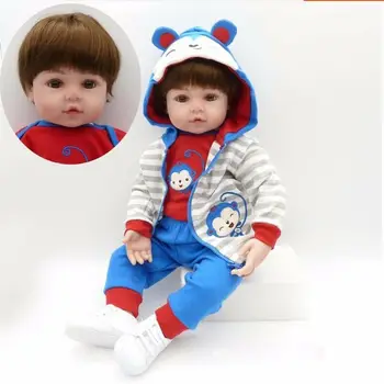 

22'' Soft Silicone Vinyl Reborn Baby Dolls Lifelike Handmade Newborn Toy Gifts Toys For Children Baby Dolls