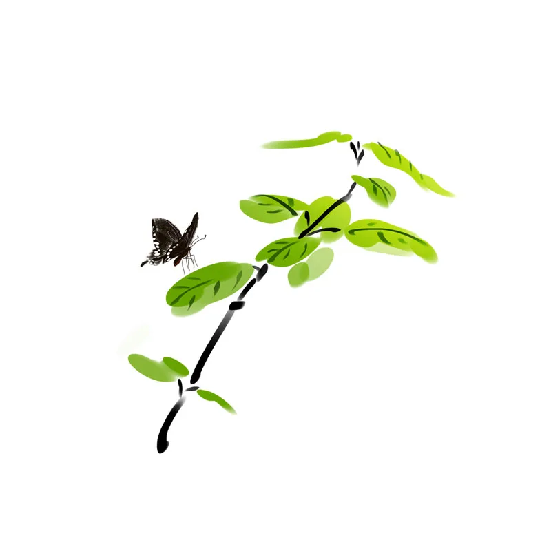 YOJA 24 3X22 8 CM творческие Butternfly стены наклейка для туалета украшения дома T3