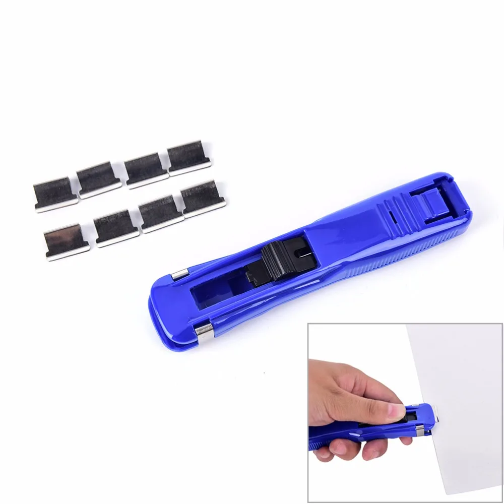 Mini Metal Paper Clipper Stationery Hot Selling (8 Pcs/Refills+1 Clip