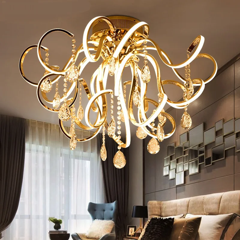 

Modern crystal luxury led ceiling lamp living room lamp atmosphere creativity individuality art restaurant bedroom light Z1911