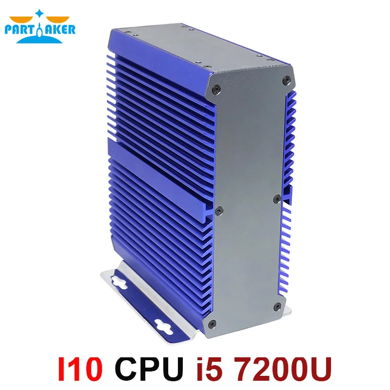 Безвентиляторный промышленный компьютер parcing DDR4 мини ПК с Intel Core i5 7200u 4 * COM 2 LAN USB3.0