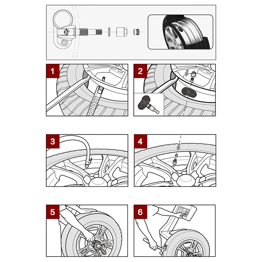 Универсальный TPMS 1 шт. датчик давления в автомобильных шинах внутренний внешний TPMS датчик давления в шинах только для TP620