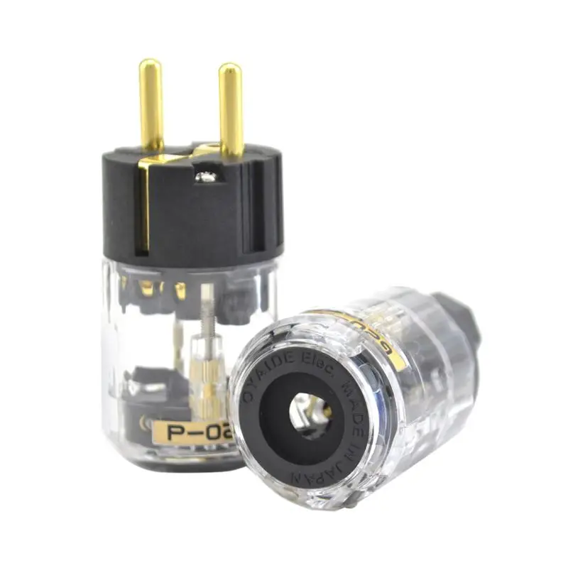 1 комплект P-029 и C-029 тонкой Медь ЕС Версия Мощность Plug for IEC аудио соединительный шнур питания кабельные разъемы