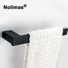 Гальванизированный SUS 304 кольцо для полотенец из нержавеющей стали Одноместный полотенцесушитель черная квадратная стойка для полотенца ванная комната настенный держатель для полотенец