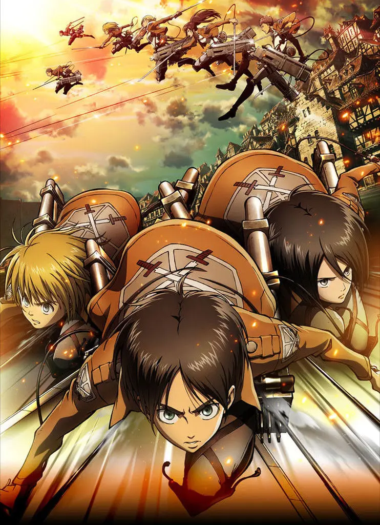 Постер из аниме атака на Титанов 32x24 дюйма 09|fabric posters|attack onattack on titan |