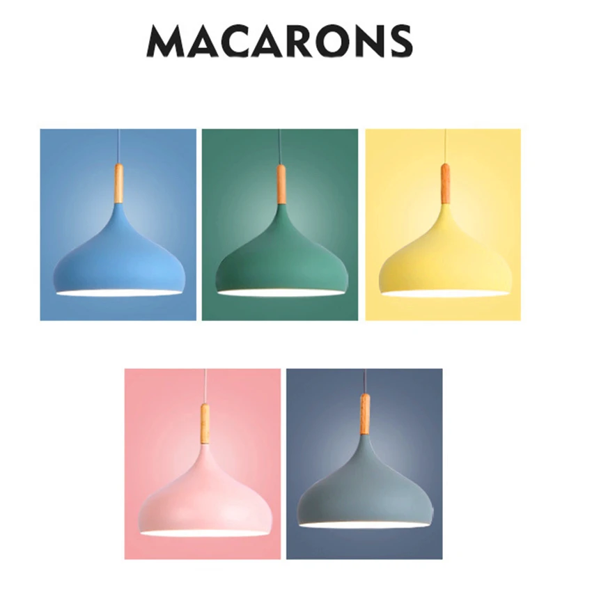 

Nordic Macaron LED Pendant Light Lighting Kitchen Fixtures Modern LED Pendant Lamps Bedroom Living Room Hanging Lamps Luminaire