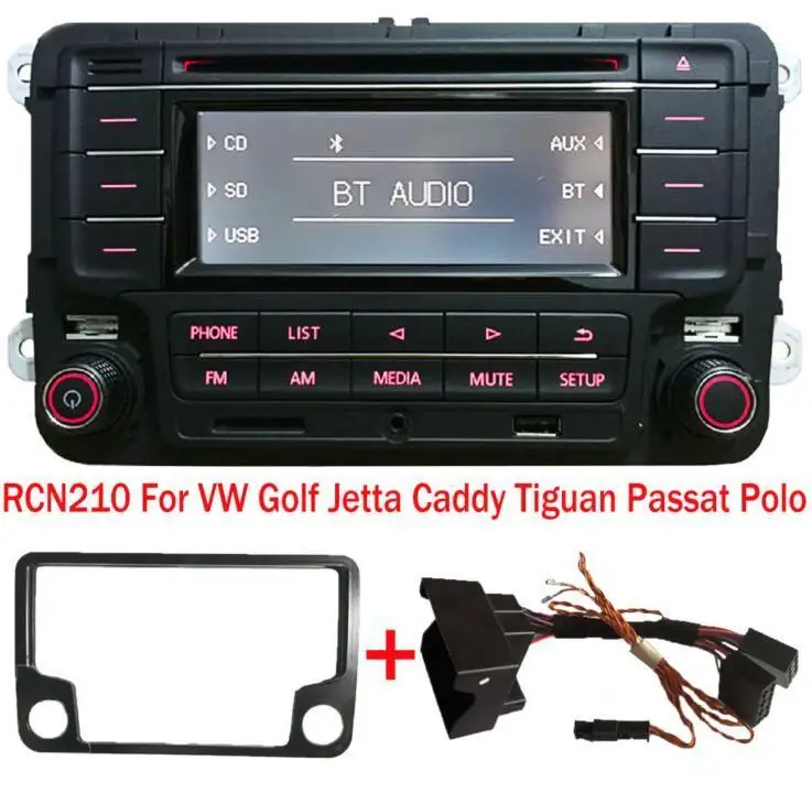 Автомагнитола стерео RCN210 Bluetooth CD MP3 USB AUX SD для Volkswagen GOLF PASSAT TOURAN POLO TIGUAN CADDY EOS CC+ CAN Cabel