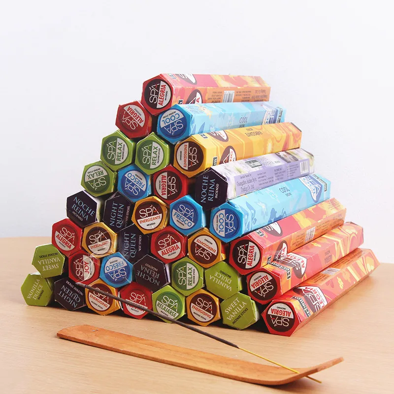 

3/6/9/12Boxes Tibetan Incense Stick with Plate Indian Incense Premium Multiple Flavor Mixed Package Sandalwood Incense C