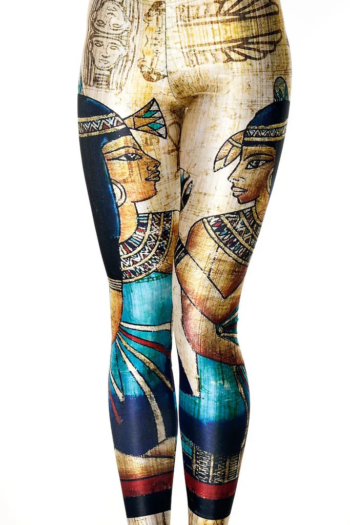 Модные женские древние египетская стенная роспись печати леггинсы зауженные тонкие эластичные полиэстер вечерний комбинезон повседневные брюки Прямая