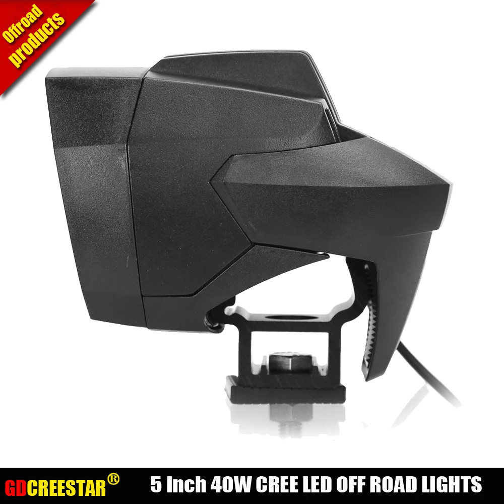 Черный 40 Вт светодиодный фонарь ближнего света для мотоцикла 5 ''светодиодный вспомогательный рабочий светильник для внедорожника ATV 4x4 грузовик автомобиль x1pc