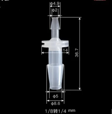 

5pcs/lot Straight joint Transparent PP Hose Joint two ways Pipe Differential diameter adapter