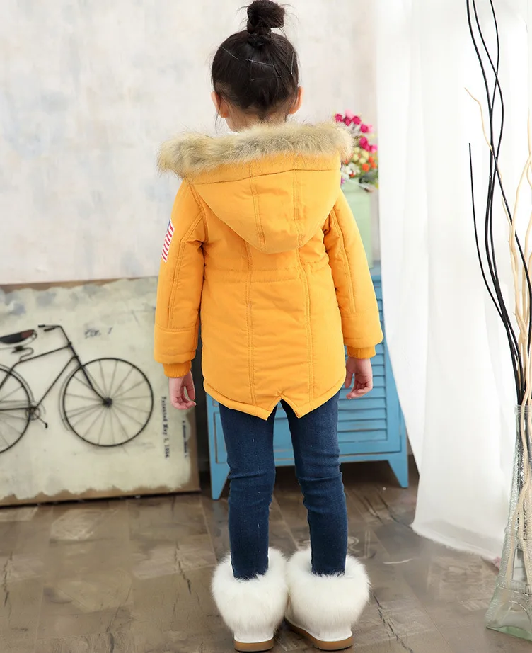 New Children Winter Clothing Coats Boys Girls Warm Jackets Park Hooded Slim Kids Outerwear Clothes Costumes Boys Windproof Coat