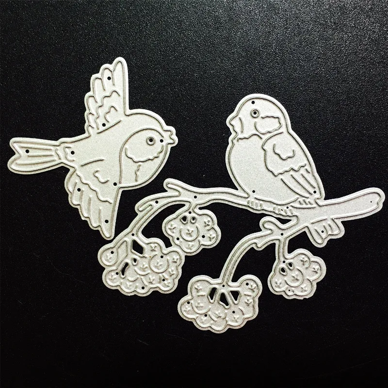 

Bird And Branch Knives For Metal Cutting Dies Scrapbooking Artesanato Ferrementa Sizzix Snijmal Bordure Jardin Stamps Cut Die