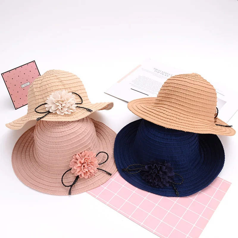 Женские головные уборы с цветочным декором, повседневные, Chapeau Femme Ete, лаконичные, универсальные, одноцветные бейсболки, складная Солнцезащитная шляпа
