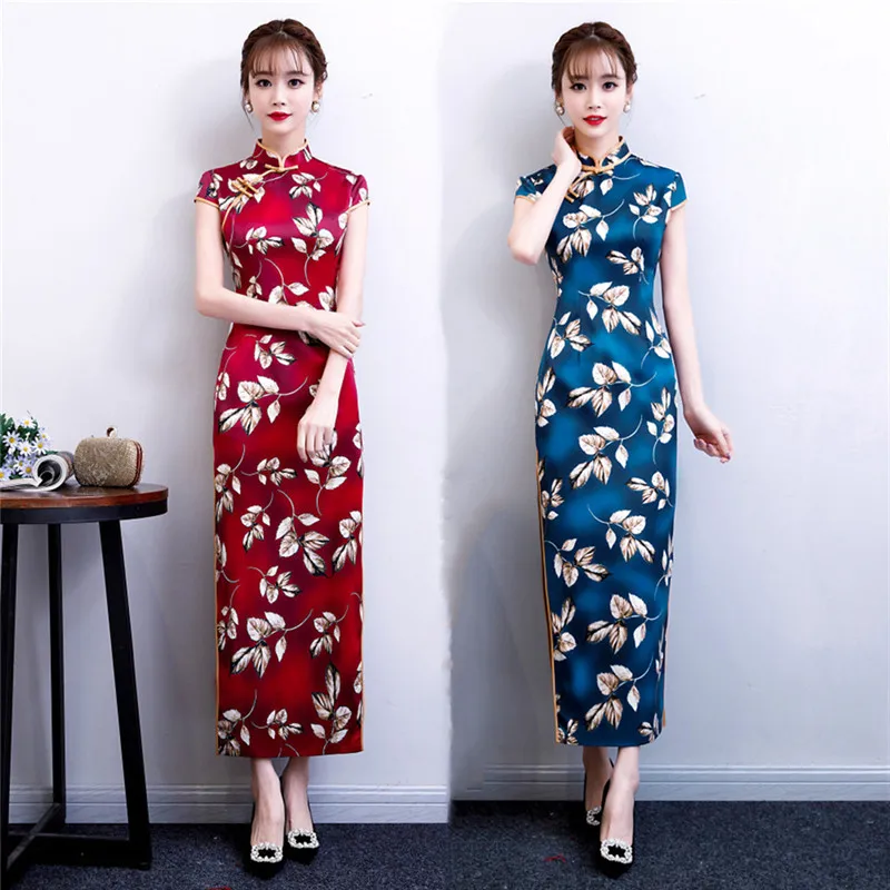 Женское платье Ципао Qipao современное китайское для взрослых традиционная