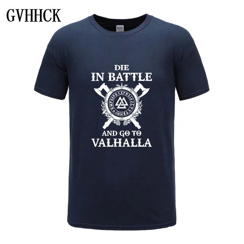 Die In Battle And Go To Valhalla Viking, мужские футболки, хит, летняя брендовая Футболка реглан, хлопок, облегающая футболка, Camisetas Hombre