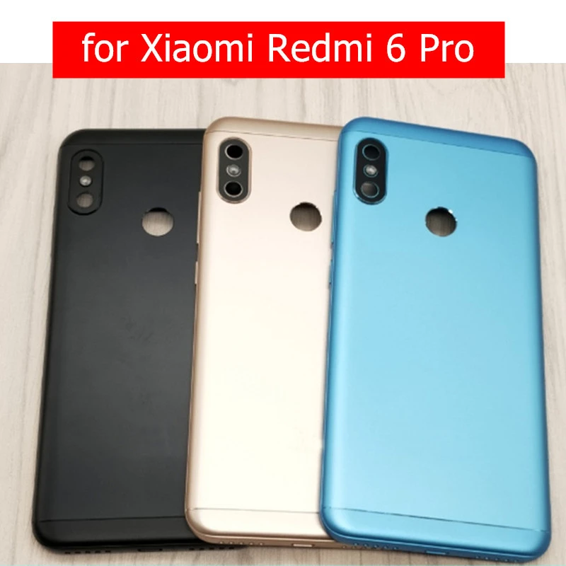 Чехол для Xiaomi mi A2 Lite/Red mi 6 Pro, задняя крышка, корпус, металлическая дверь, камера, стекло, объектив, запасные части