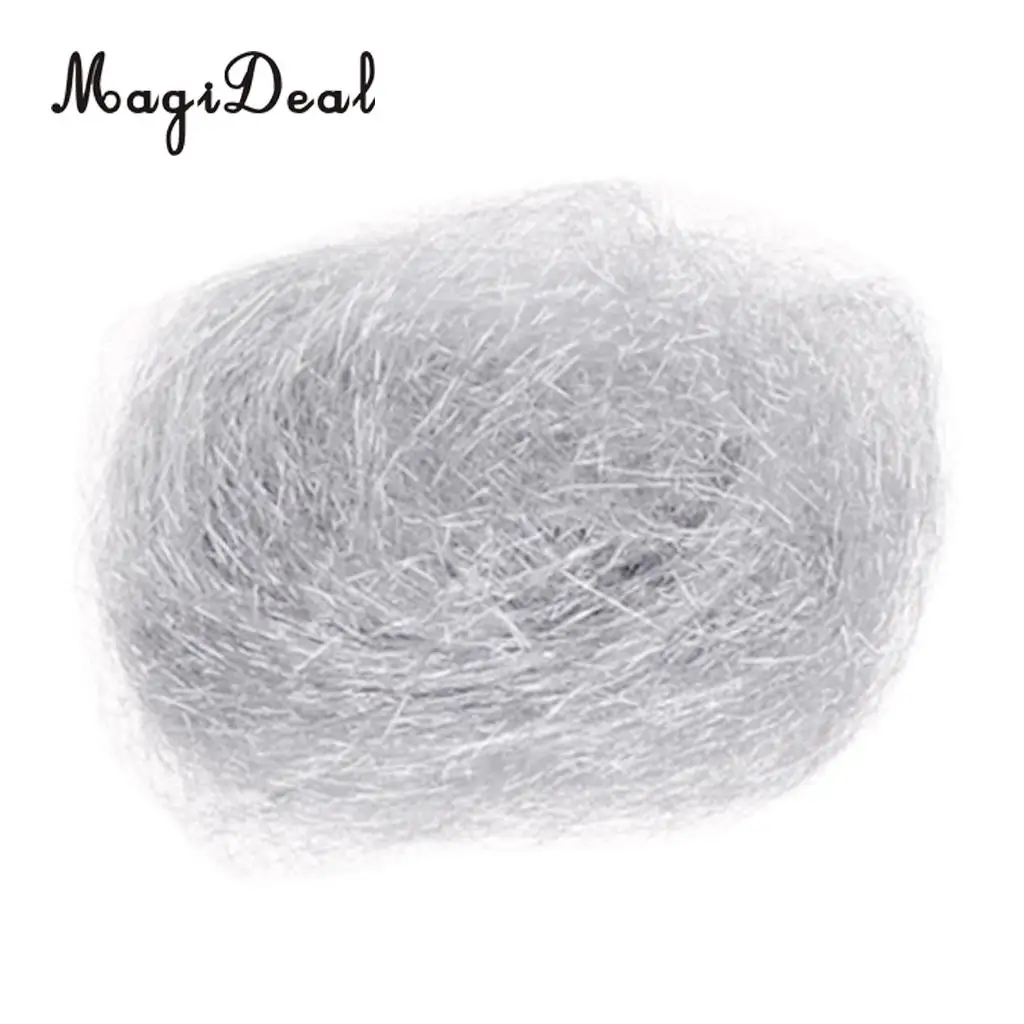  4pcs Ultra Fine Ice Dubbing Hareline Ice Dub Dispenser Fishing Thread Fly Tying Materials Silver