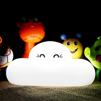 

Lovely Cute Cloud Smile Face Touch Sensor LED Night Light USB Rechargeable Lamp Nice Gifts for Kids Nursery Bedroom