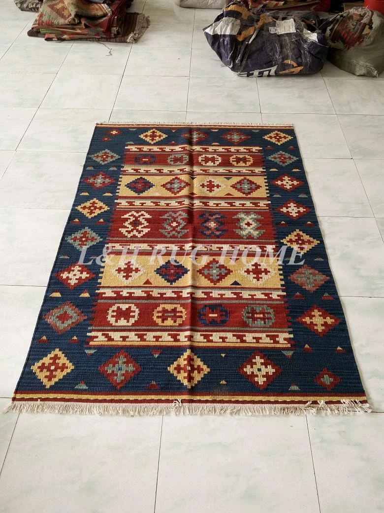Free shipping 4'x6' kilim carpets,hand knotted woolen Kelim rugs