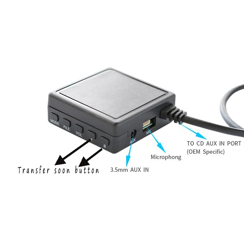 Автомобильный AUX USB микрофон Biurlink bluetooth адаптер для Ford Focus 6000CD радио Bluetooth