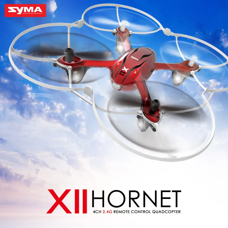 

SYMA X11 mini RC Drone LED Light 4CH 2.4GHz 6-Axis Gyro Remote Control RC Helicopter Quadcopter toys-Red