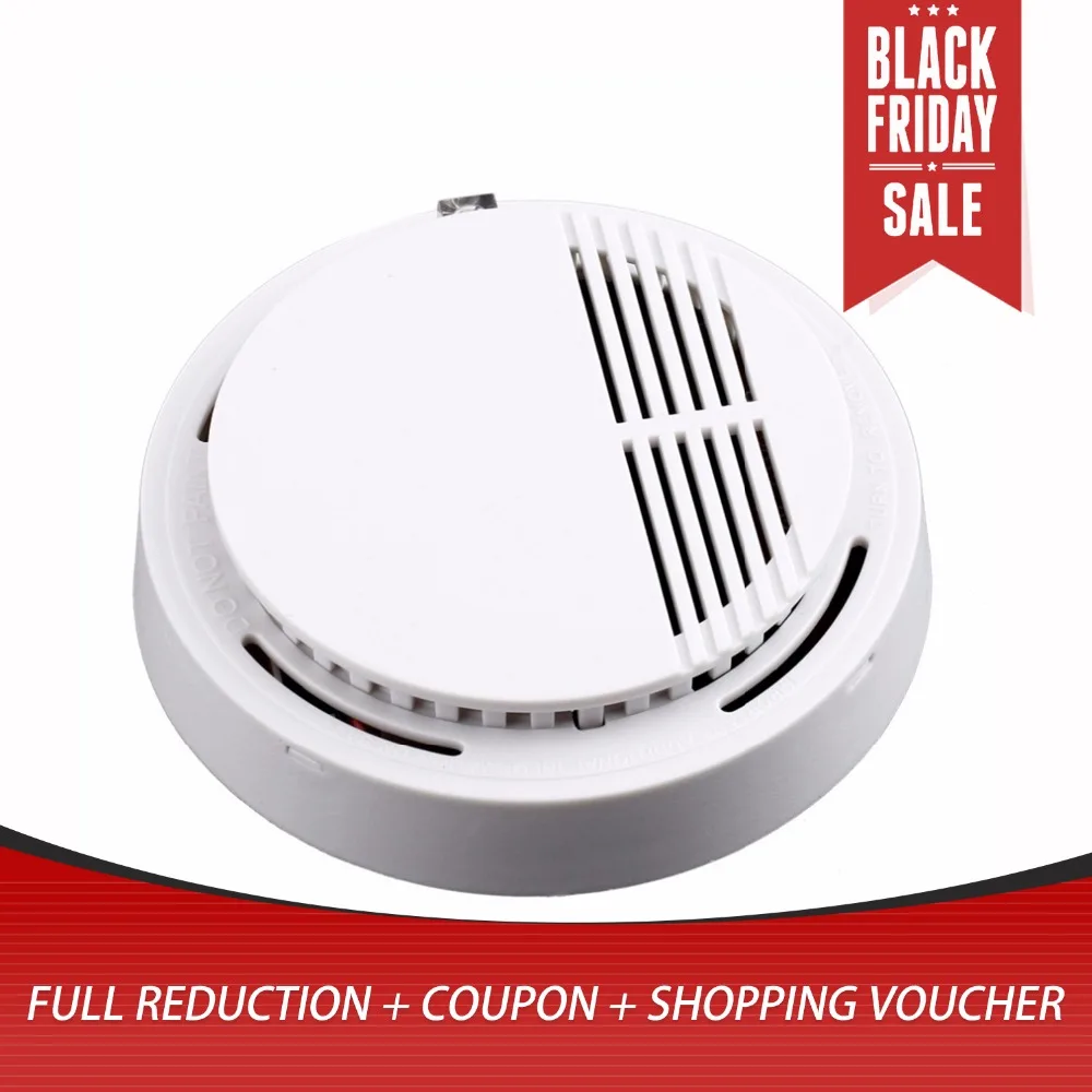 Independent Alarm Fire Smoke Sensor Detector 85dB Photoelectric Monitor