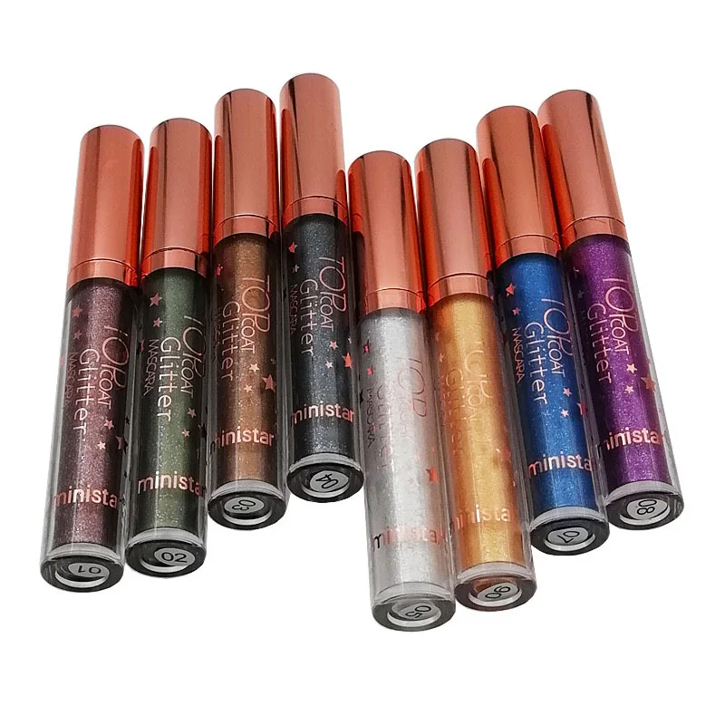 8ml Colorful Glitter Mascara Waterproof Long lasting Eyelash Extension