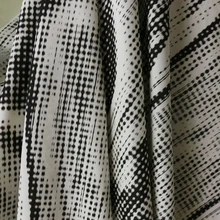 Геометрическая натуральная итальянская шелковая хлопчатобумажная ткань джерси 1y* 1,35 m