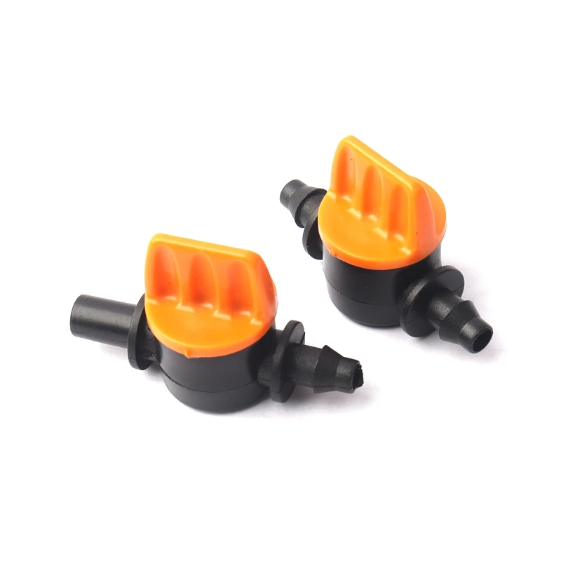 

10pcs NuoNuoWell Mini Ball Valve Barbed Connectors For 4/7mm Garden Irrigation Hose Micro Irrigation Watering Switch Valve