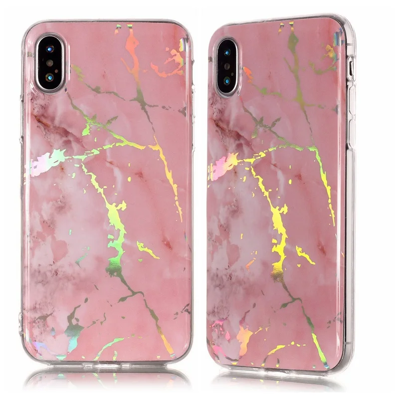 For iphone 5s 5 SE 6 6s 8 678 plus X Granite Scrub Laser IMD Marble Stone image Painted Silicone Phone Case For iphone 7 cases (7)