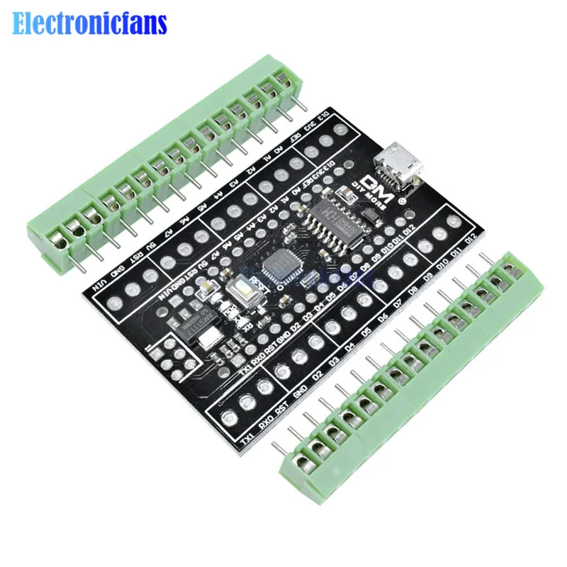 

Micro USB Atmega328P Nano V3.0 3.0 CH340G CH340 Driver Terminal Shiled Adapter Expansion Board Controller Module For Arduino