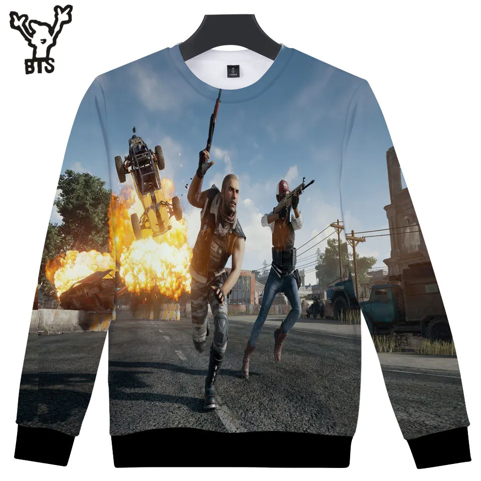 

3D PUBG Hot Sale Shooting Game Fashion Autumn Women Sweatshirt Fashion Men Hot Sale Capless Hoodies Cool Popular Q0079-Q0082