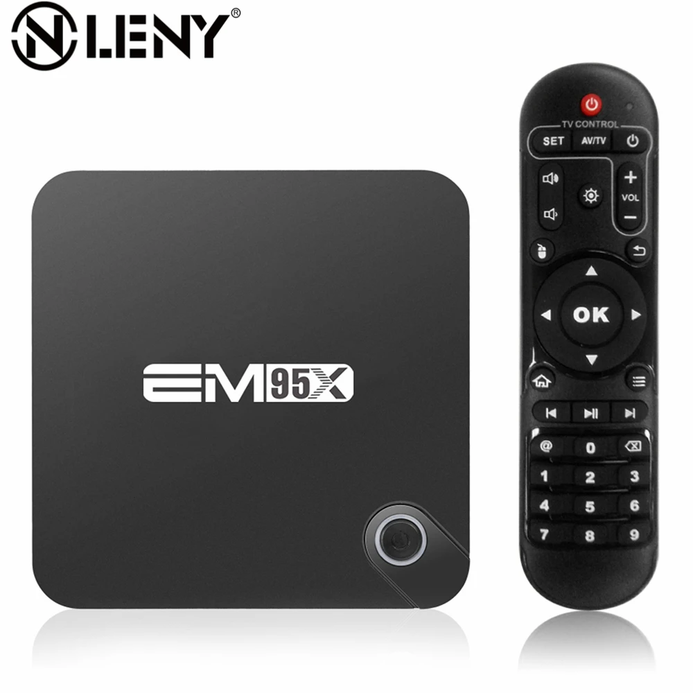 

EM95X Android 6.0 TV Box Amlogic S905X Quad Core 64bit 2GB/16GB . 16.0 4K*2K HDMI WiFi DLNA Bluetooth 4.0 Media Player