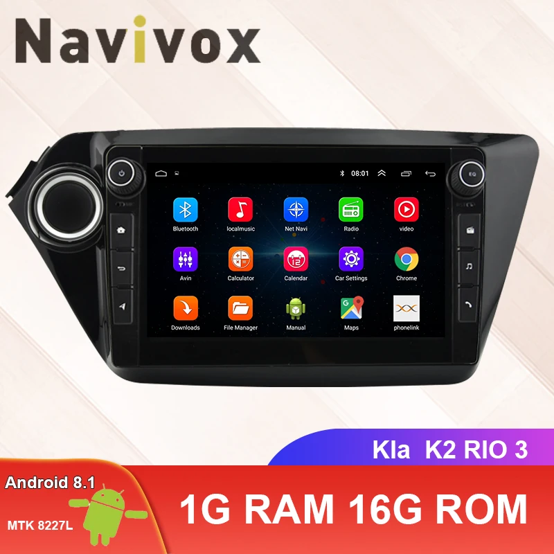 

Navivox Android 8.1 Car Radio Multimedia Video Player Navigation GPS For KIA RIO 3 2011 2012 2016 2015 rio sedan 2 din no dvd