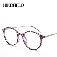 HINDFIELD ретро унисекс круглый TR90 оправа для очков Винтаж очки Брендовые дизайнерские прозрачные линзы очки для компьютера рамка