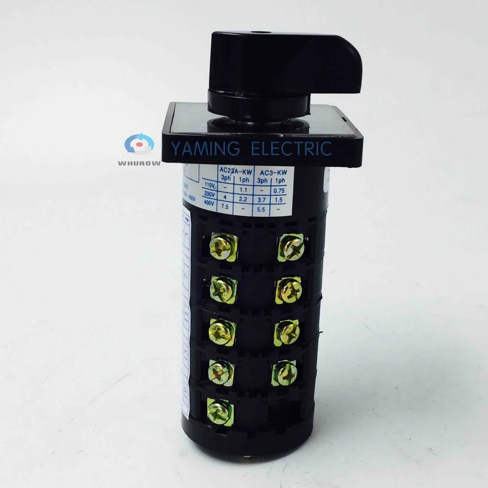 Yaming electric 3 позиционный 1 2 HZ5B 20/5 сменный поворотный кулачковый переключатель 20A 5