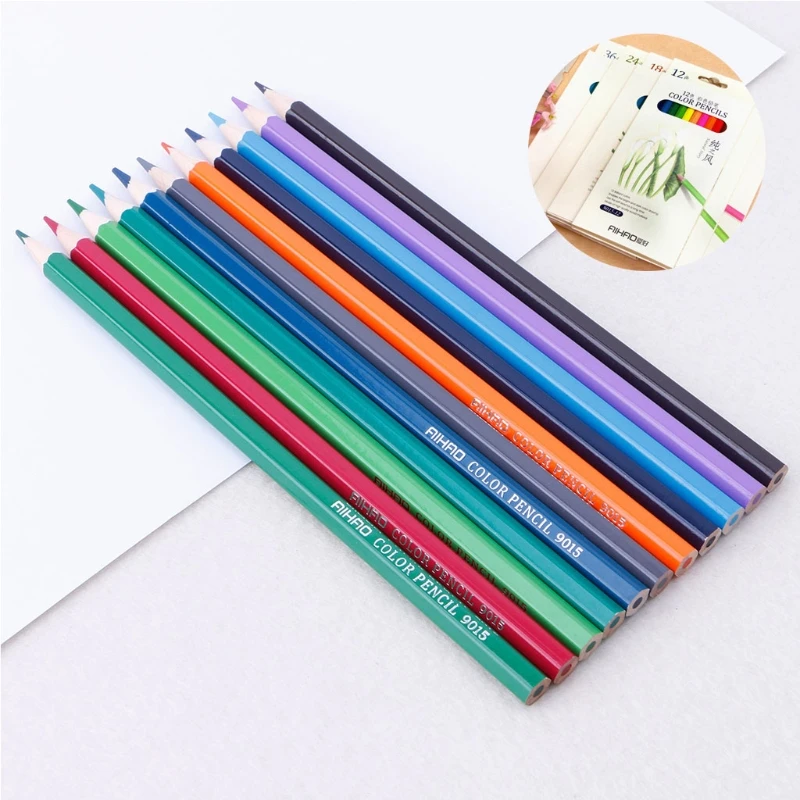 12/24/36 Colors Art Drawing Pencils Set Crayon For Artist Sketching