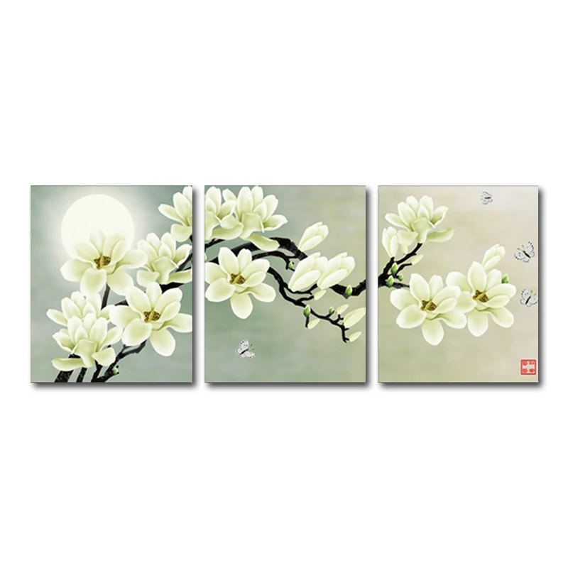 Embroidery Needlework Cross Stitch Part Round Rhinestones Diamond Painting Flower Moon 5D Drill Diy Diamond Painting
