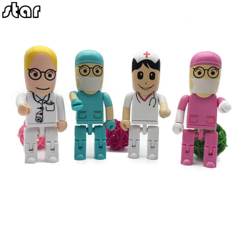 

Doctor Nurses Type USB Flash drive 128gb Memory usb 2.0 4GB 8GB pen drive 16GB 32GB 64GB Dentist Pendrive Flash Stick Best Gift