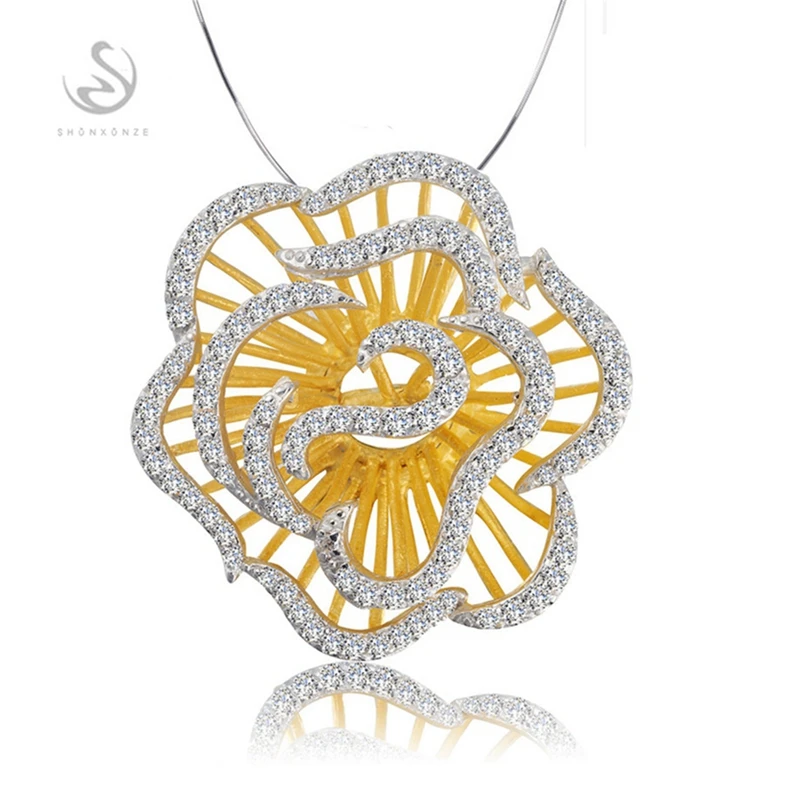 

Eulonvan 925 sterling silver christmas pendant Noble Generous women for Jewelry & Accessories gifts White Cubic Zirconia S-3794