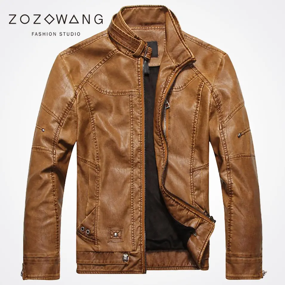 New arrive brand motorcycle leather jackets men ,men's leather jacket, jaqueta de couro masculina mens leather jackets,men coats