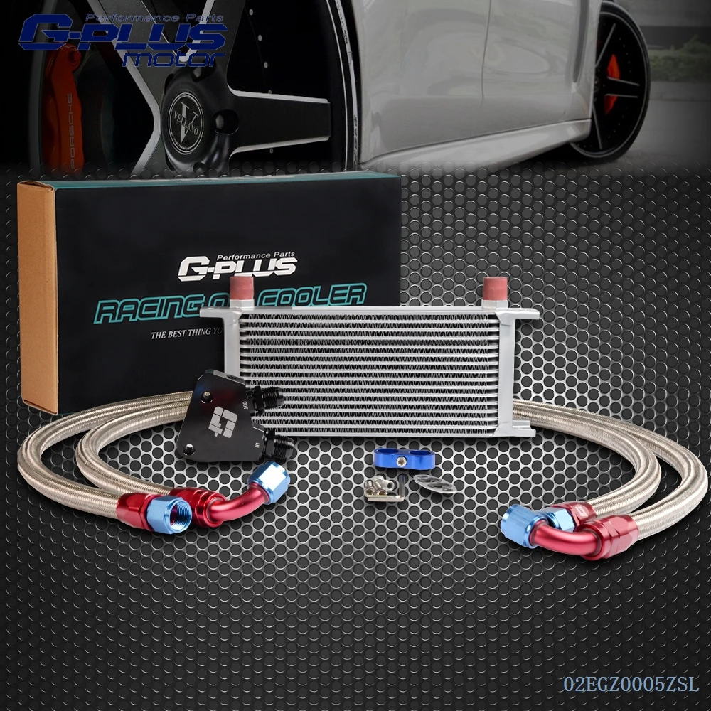 16 Row Engine Oil Cooler Kit + Sandwich Plate For BILLET LS1 LS2 LS3