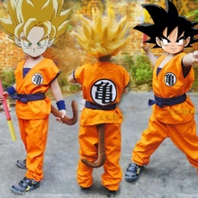 Dragon Ball Son Goku Kakarotto сын идут десять kulilin потому ткани детский карнавальный костюм для хеллоуина для детей