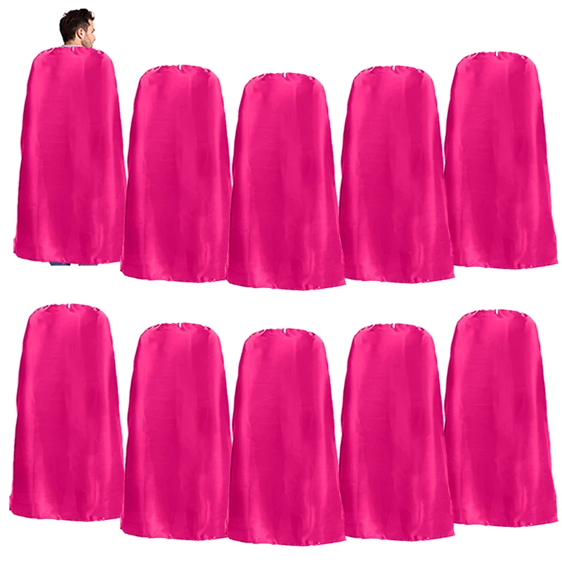 

10 Pcs SPECIAL 140*90 cm Rose Adult Superhero Cape Women Long Costumes Ladies Carnival Costume For Women Activity Cosplay