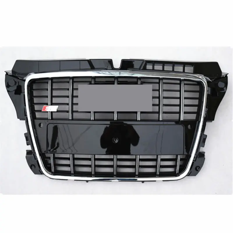 S3 Style Chrome frame Black Front Bumper mesh Grill Grille Car styling For Audi A3 S3 RS3 2009 2010 2011 2012 2013 S3 Style Chrome frame Black Front Bumper mesh Grill Grille Car styling For Audi A3 S3 RS3 2009 2010 2011 2012 2013