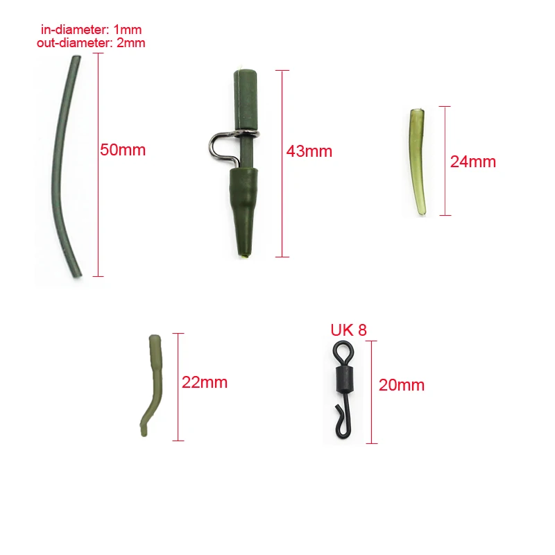 28 шт. Карп Рыболовный крючок установка для волос набор снастей Аксессуары Набор Rig буферный рукав бусина соединительное кольцо рыболовный шарнирный фиксатор